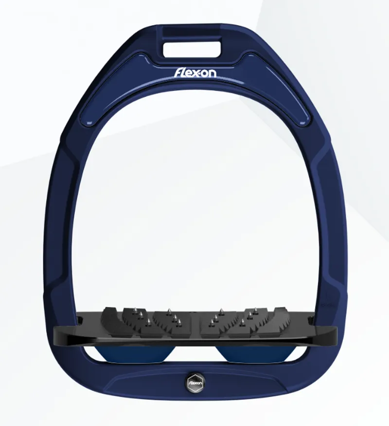 Flex-On Green Composite 2 Inclined Ultra Grip Stirrups Navy